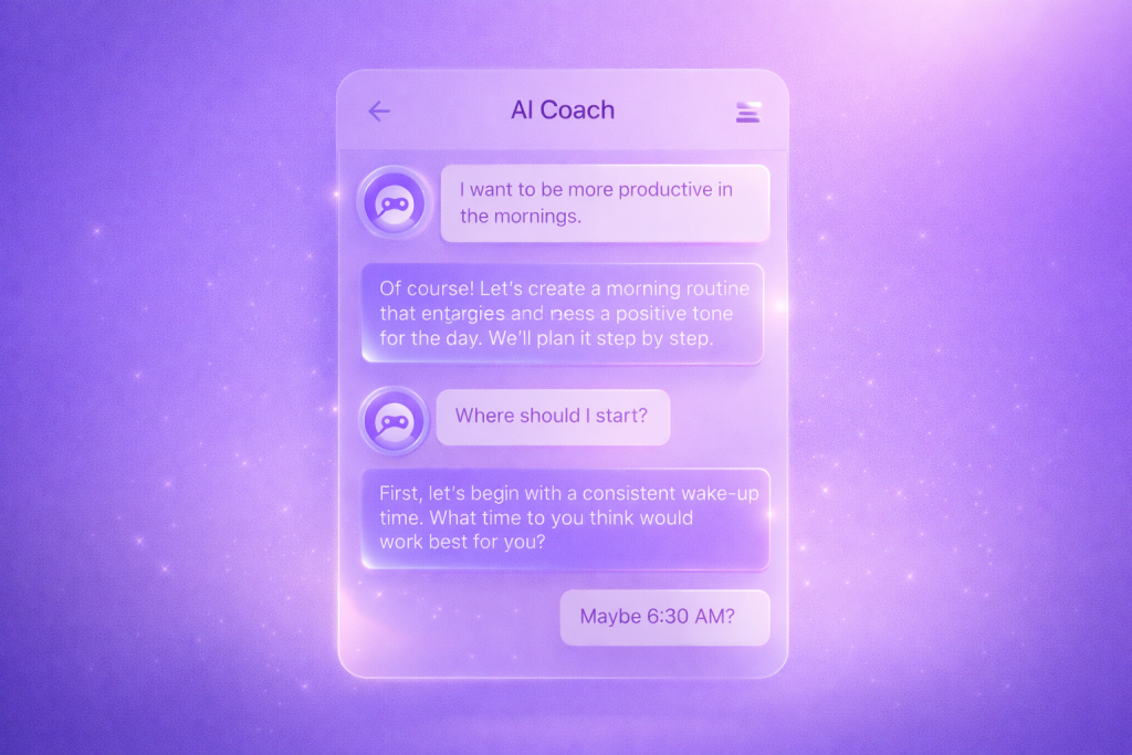 ai coach im chat mit nutzer