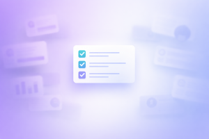 aufgabenkarte mit grünen checkmarks