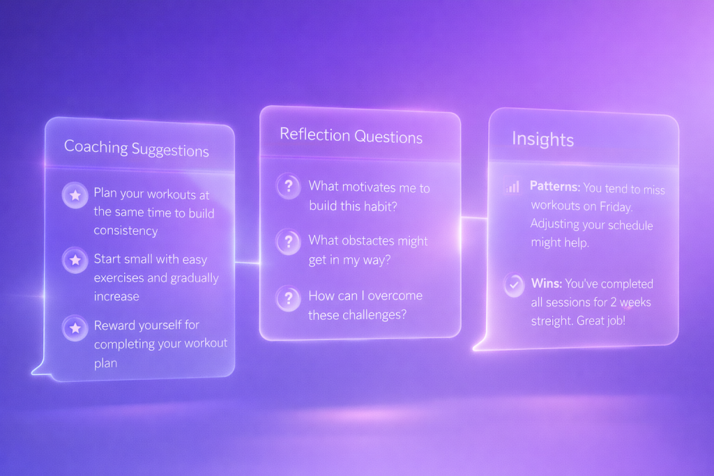 schwebende ui karten im glasstil