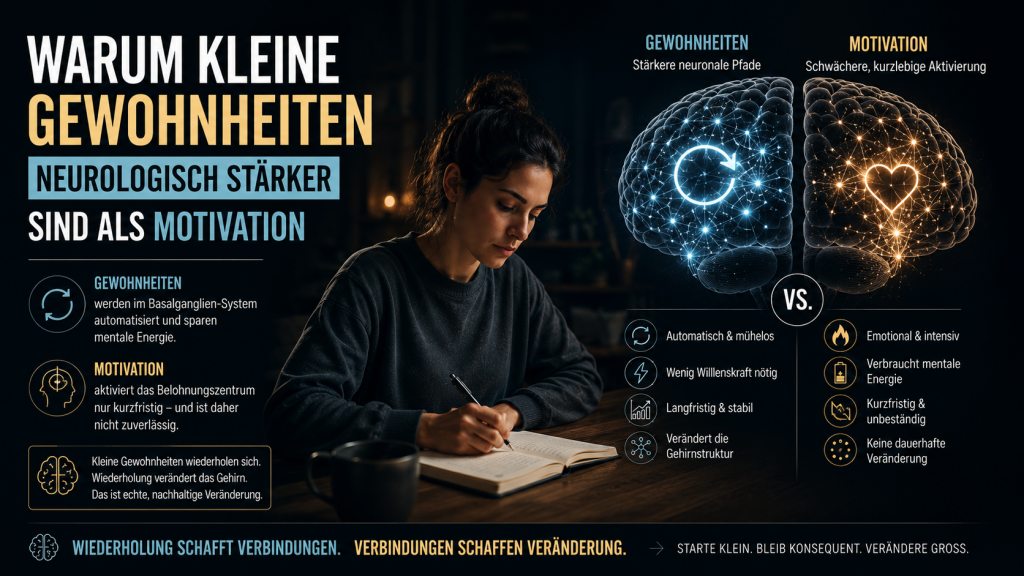 warum kleine gewohnheiten neurologisch stärker sind als motivation