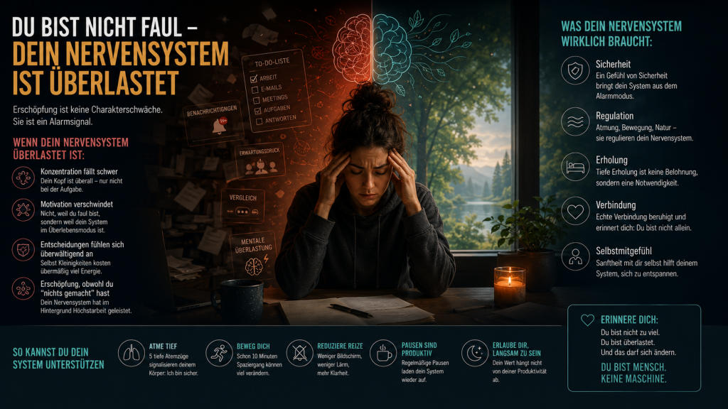 du bist nicht faul – dein nervensystem ist überlastet
