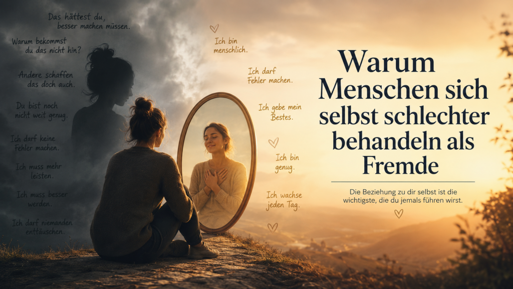 Warum Menschen sich selbst schlechter behandeln als Fremde warum menschen sich selbst schlechter behandeln als fremde