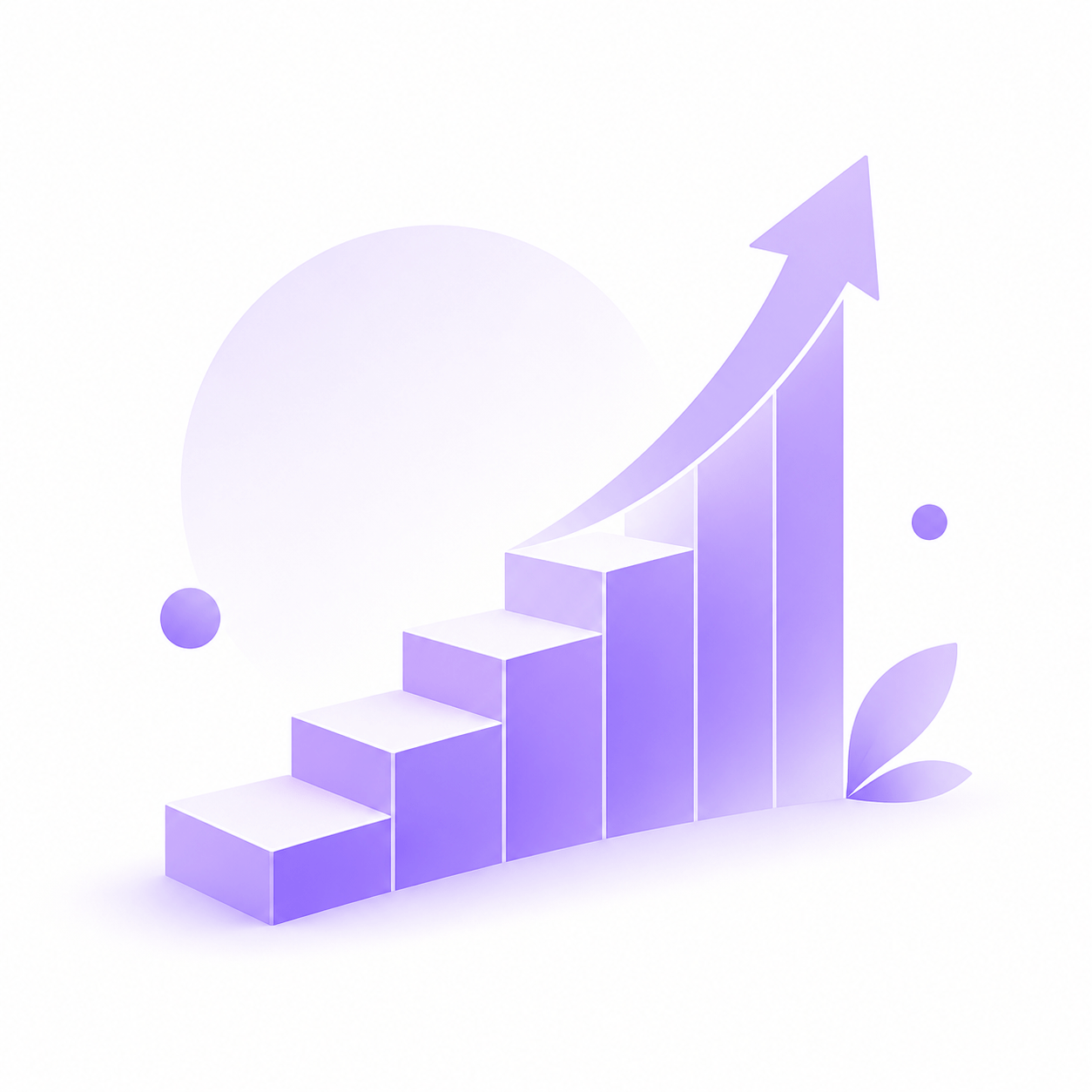 3 wachstumsentwicklung in abstrakter grafik